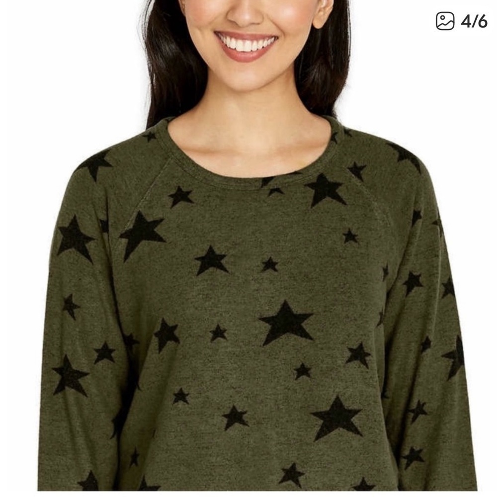 BUFFALO David Bitton Ladies Printed Cozy Top - Green - L